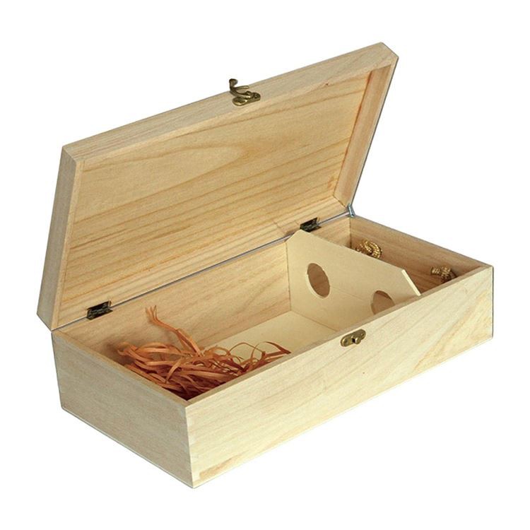 Divas pudeļu vīna kastes ar eņģēm